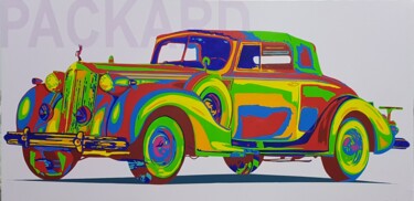 Malerei mit dem Titel "Classic Cars - Pack…" von Sonaly Gandhi, Original-Kunstwerk, Acryl