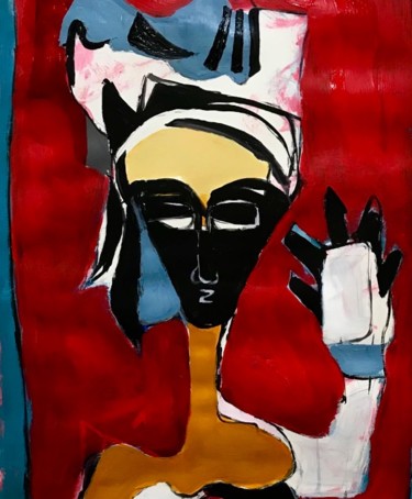 Painting titled "Fortune teller" by Songul Torunoglu, Original Artwork, Acrylic