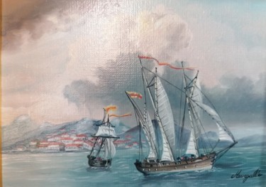 Peinture intitulée "Mirage océanique" par Luis Margallo, Œuvre d'art originale, Huile