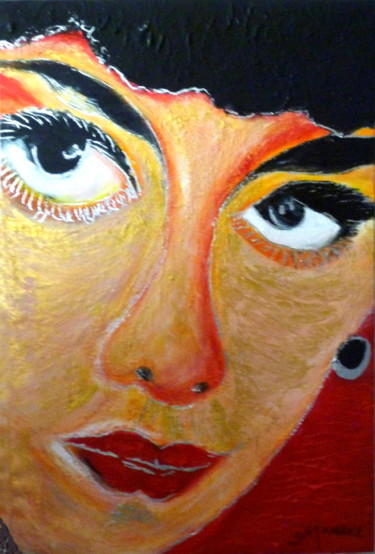 Painting titled "ELIANE LA MARSEILLA…" by Sonia Mandel, Original Artwork, Acrylic