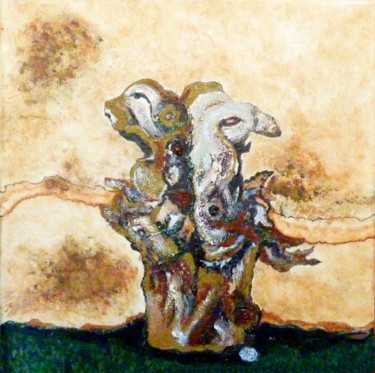 Malerei mit dem Titel "LE MONDE DE ZVONKO" von Sonia Mandel, Original-Kunstwerk, Acryl