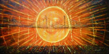 Painting titled "SOLEIL D'ORIENT" by Sonia Mandel, Original Artwork, Acrylic