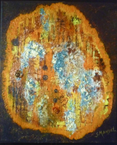 Malerei mit dem Titel "METEORITE" von Sonia Mandel, Original-Kunstwerk, Acryl