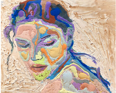 Картина под названием "SWEETIE" - Sonia Bellezza, Подлинное произведение искусства, Мел Установлен на Деревянная панель