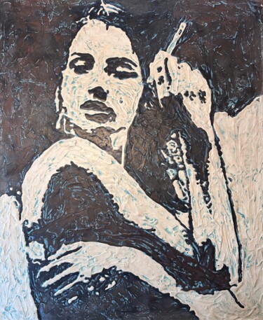 Pittura intitolato "TIME" da Sonia Bellezza, Opera d'arte originale, Gesso Montato su Pannello di legno