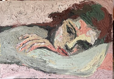 Pittura intitolato "Riflessioni intime" da Sonia Bellezza, Opera d'arte originale, Gesso Montato su Pannello di legno