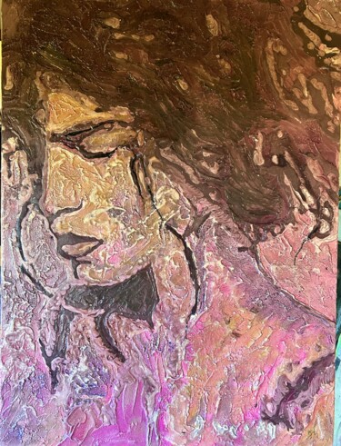 Картина под названием "Fragile" - Sonia Bellezza, Подлинное произведение искусства, Мел Установлен на Деревянная панель