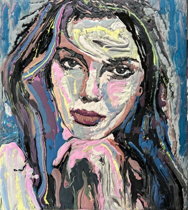 Картина под названием "Secret love" - Sonia Bellezza, Подлинное произведение искусства, Мел Установлен на Деревянная панель