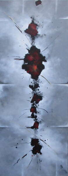 Картина под названием "" Lie de vin "" - Sonia Dumoulin, Подлинное произведение искусства, Акрил Установлен на Деревянная ра…