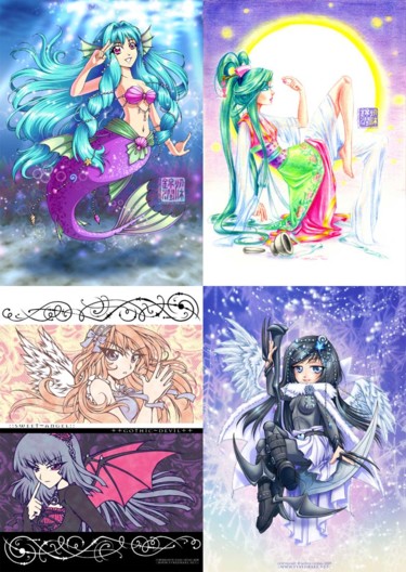 Drawing titled "Anime and Manga art…" by Sonia Leong, Original Artwork, Other
