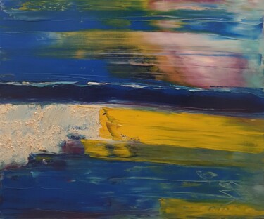 Painting titled "REEF" by Sonia Maffioli, Original Artwork, Oil Mounted on Wood Stretcher frame
