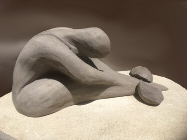 Sculptuur getiteld "FRACTURE" door Sonia Mandel, Origineel Kunstwerk, Terra cotta