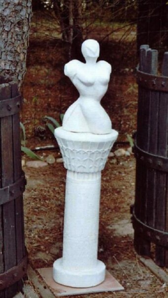 Sculpture titled "ATHENA   Pierre de…" by Sonia Mandel, Original Artwork, Stone