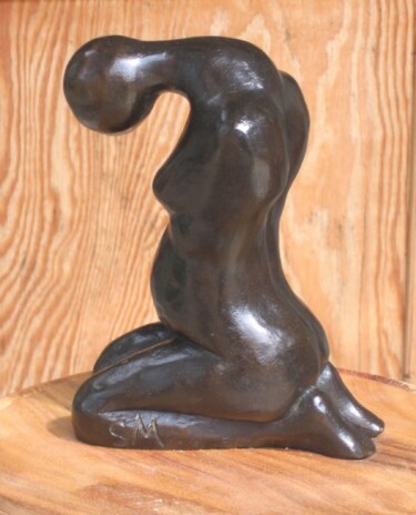 Sculpture titled "REGARD MATERNEL  Br…" by Sonia Mandel, Original Artwork, Metals