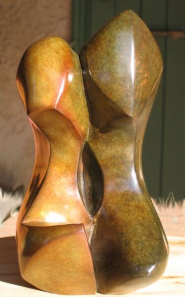 Sculpture titled "DUO  Bronze 3/8" by Sonia Mandel, Original Artwork, Metals