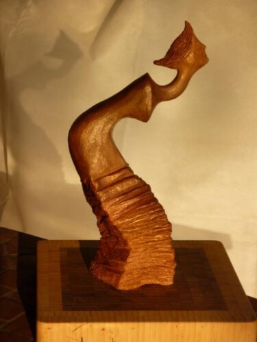 Sculpture titled "LE DEFI  Terre Cuit…" by Sonia Mandel, Original Artwork, Terra cotta