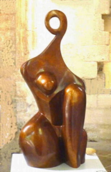 Γλυπτική με τίτλο "CUBIST'ELLE  Bronze…" από Sonia Mandel, Αυθεντικά έργα τέχνης, Μέταλλα