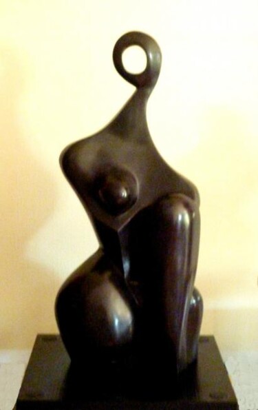 Escultura intitulada "CUBIST'ELLE Noire B…" por Sonia Mandel, Obras de arte originais