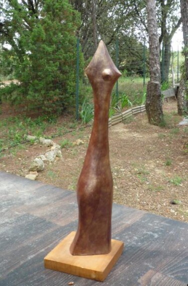 Skulptur mit dem Titel "ELLE Terre cuite pa…" von Sonia Mandel, Original-Kunstwerk, Terra cotta