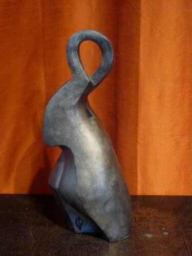 Sculpture titled "CLEF DE VIE Terre c…" by Sonia Mandel, Original Artwork, Terra cotta