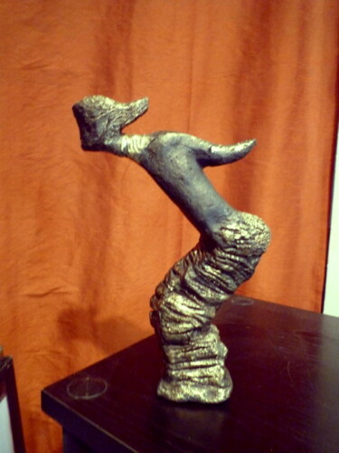 Sculptuur getiteld "REVE D'ENVOL  Terre…" door Sonia Mandel, Origineel Kunstwerk, Terra cotta