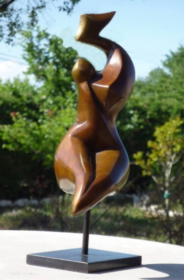 Скульптура под названием "MATERNITE CONTEMPOR…" - Sonia Mandel, Подлинное произведение искусства, Металлы