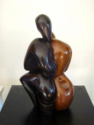 Sculpture titled "FUSION-DUO Bronze B…" by Sonia Mandel, Original Artwork, Metals