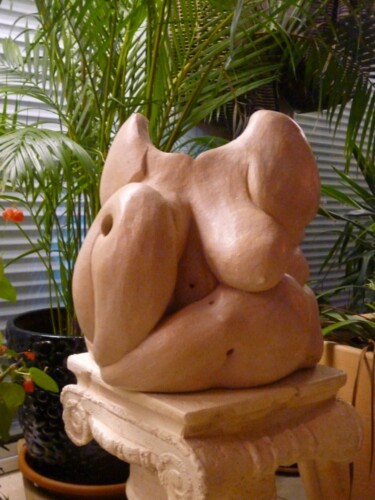 Scultura intitolato "MOMA Terre cuite ci…" da Sonia Mandel, Opera d'arte originale, Terracotta