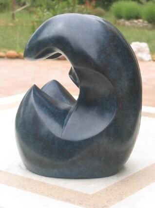 Sculpture titled "GAMMA  Bronze 1/8" by Sonia Mandel, Original Artwork, Metals