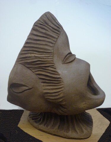 Скульптура под названием "AQUATICA - LE CRI D…" - Sonia Mandel, Подлинное произведение искусства, Терракота