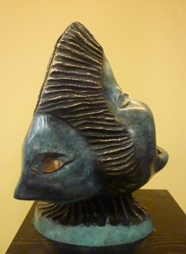 Skulptur mit dem Titel "AQUATICA " Cri de l…" von Sonia Mandel, Original-Kunstwerk, Metalle