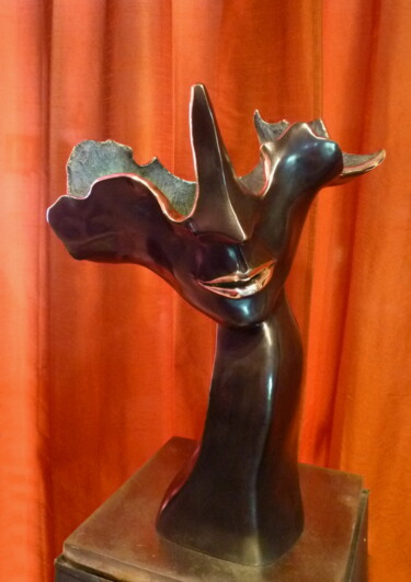 Sculptuur getiteld "MASQUE DON GIOVANNI…" door Sonia Mandel, Origineel Kunstwerk, Metalen