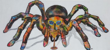 Peinture intitulée "Spidercocktail,150x…" par Sonia Michel, Œuvre d'art originale, Acrylique