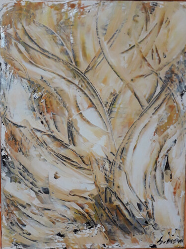 Pittura intitolato "Vento d'autunno" da Sonia Orsini, Opera d'arte originale, Acrilico Montato su Pannello di legno