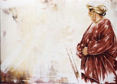 Painting titled "L'attente de la gri…" by Sonia Privat, Original Artwork, Oil