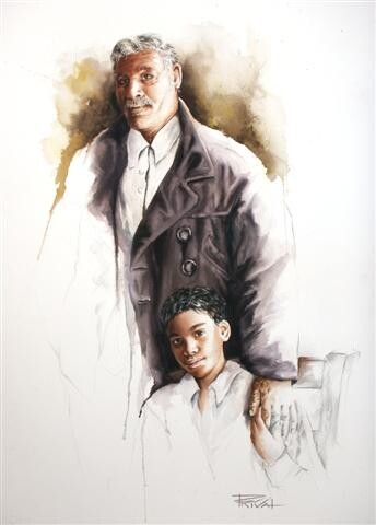 Painting titled "Mohamed et Milan" by Sonia Privat, Original Artwork