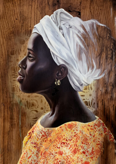 "Portrait de brousse" başlıklı Tablo Sonia Privat tarafından, Orijinal sanat, Petrol