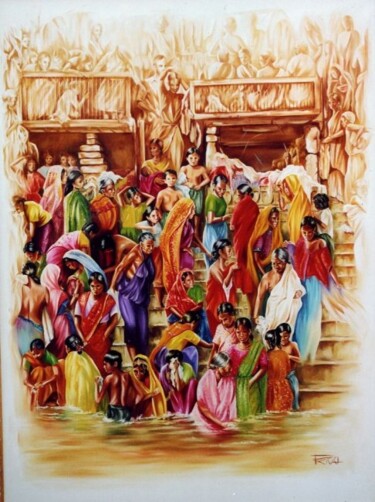 Pittura intitolato "Inde 06" da Sonia Privat, Opera d'arte originale
