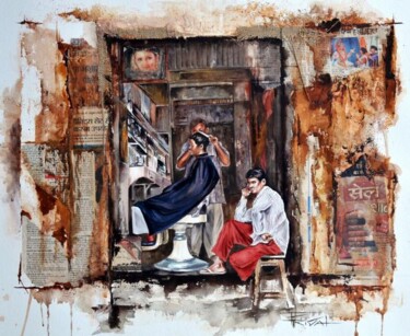 Pintura intitulada "Inde 28" por Sonia Privat, Obras de arte originais