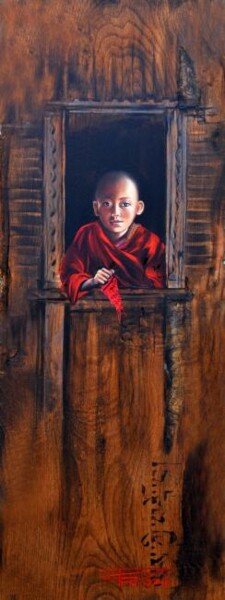 Peinture intitulée "Tibet 25" par Sonia Privat, Œuvre d'art originale