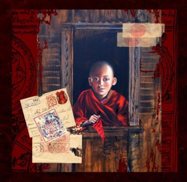 Painting titled "Tibet 29" by Sonia Privat, Original Artwork