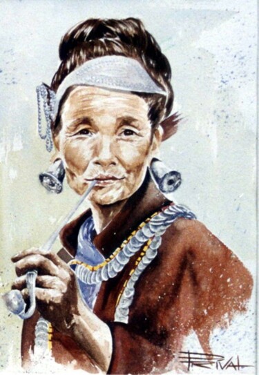 Peinture intitulée "Tibet. 01. A5. A4.…" par Sonia Privat, Œuvre d'art originale
