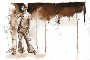 Peinture intitulée "Les garçons" par Sonia Privat, Œuvre d'art originale, Huile