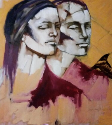 Peinture intitulée "Bajo mis pàrpados" par Sonia Uribe, Œuvre d'art originale, Huile