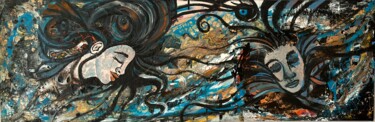 Pintura intitulada "Ferme les yeux et i…" por Sonia Weber (Sonia la Cubana), Obras de arte originais, Acrílico Montado em Ar…