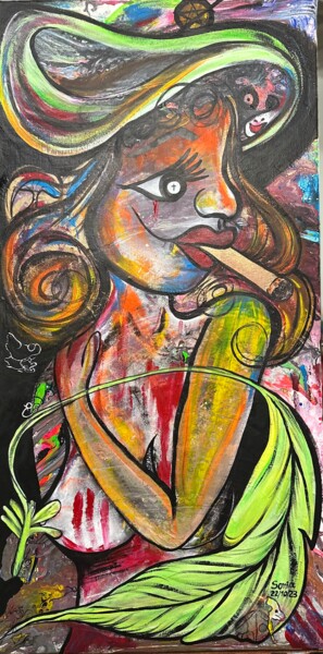 Pintura titulada "La Tula" por Sonia Weber (Sonia la Cubana), Obra de arte original, Acrílico Montado en Bastidor de camilla…