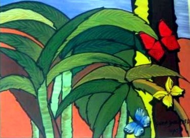 Painting titled "Minha Terra tem pal…" by Sonia Burgareli, Original Artwork, Other