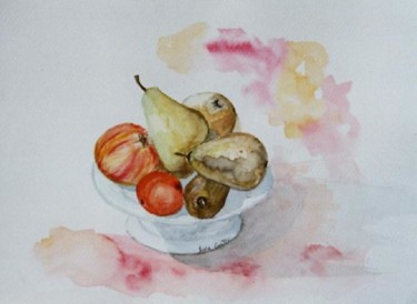 Dessin intitulée "Coupe de fruits" par Sonia Goutte, Œuvre d'art originale