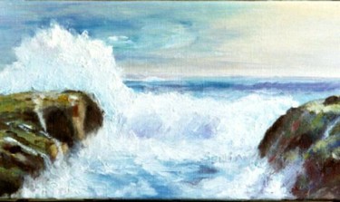 Peinture intitulée "côte sauvage" par Sonia Goutte, Œuvre d'art originale