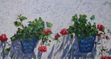 Pintura titulada "Flores Cordobesas" por Pino, Obra de arte original, Oleo